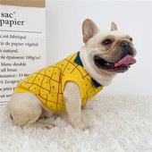 Pulover tricotat cu guler pentru caini