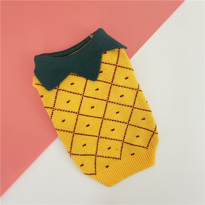 Pulover tricotat cu guler pentru caini