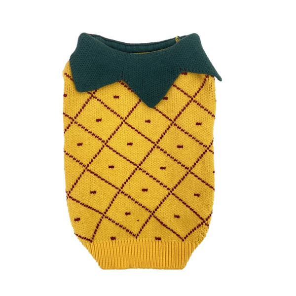 Pulover tricotat cu guler pentru caini