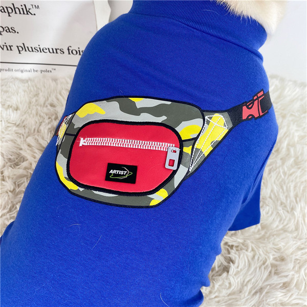 Prindiga pluus koertele - kollane ja sinine