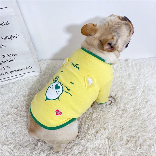 Bluză casual pentru câini cu broderie