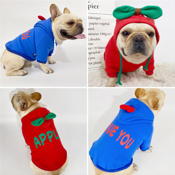 Bluza cu element 3D si gluga pentru caini