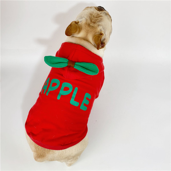 Bluza cu element 3D si gluga pentru caini