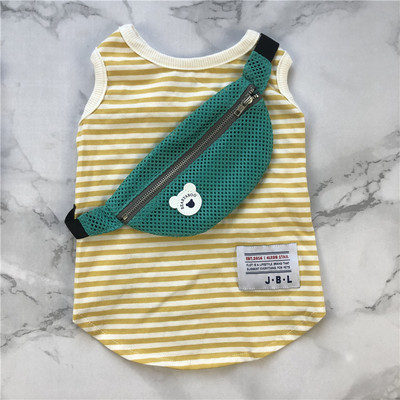 Prugasta majica bez rukava s torbom - za pse