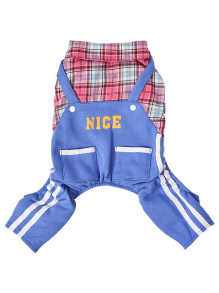 Salopetă în carouri pentru câini în două culori