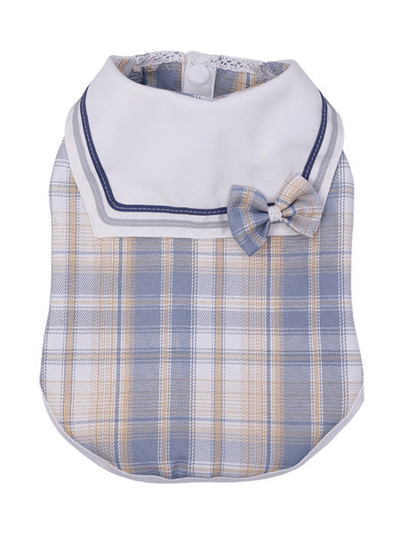Rūtains apģērbs ar lentīti - suņiem