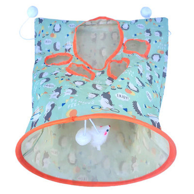 Tunelis katėms su pakabinamu žaislu