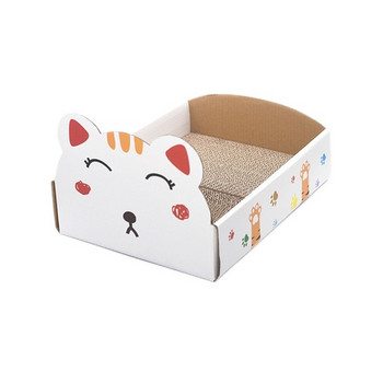 Ξύστρα  για γάτες και κρεβάτι από κυματοειδές χαρτί - 2 σε 1