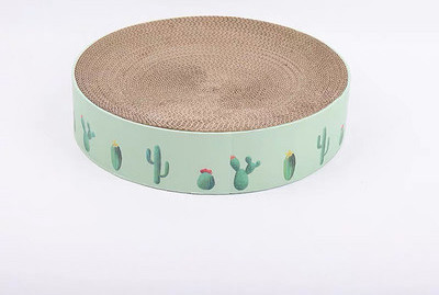 Zgârietură pentru pisici și pat din hârtie ondulată - 2 în 1