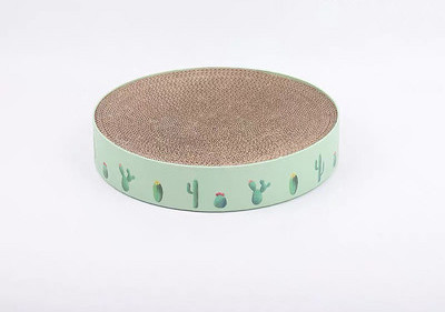 Zgârietură pentru pisici și pat din hârtie ondulată - 2 în 1