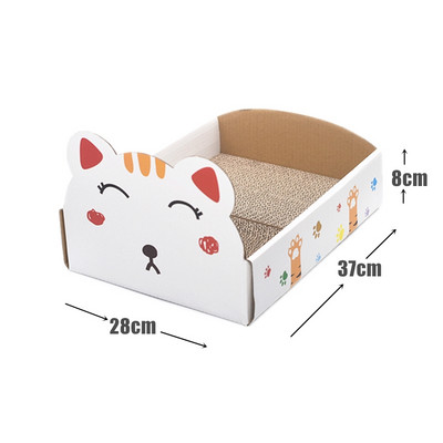 Zgârietură pentru pisici și pat din hârtie ondulată - 2 în 1