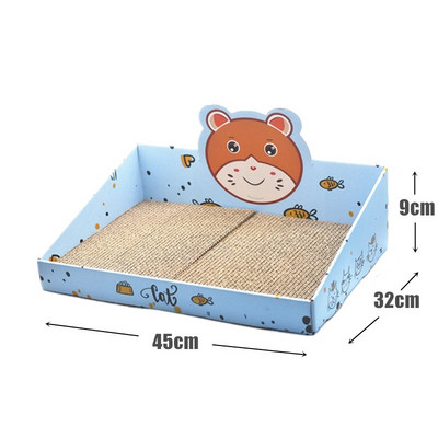 Zgârietură pentru pisici și pat din hârtie ondulată - 2 în 1