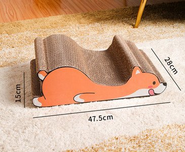 Zgârietură pentru pisici în formă de animale din hârtie ondulată