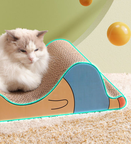 Zgârietură pentru pisici în formă de animale din hârtie ondulată