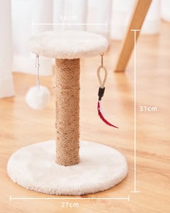 Ξύστρα γάτας από ξύλο και σιζάλ