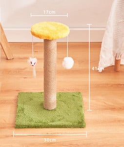 Ξύστρα γάτας από ξύλο και σιζάλ