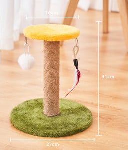 Ξύστρα γάτας από ξύλο και σιζάλ