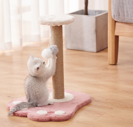 Ξύστρα γάτας από ξύλο και σιζάλ