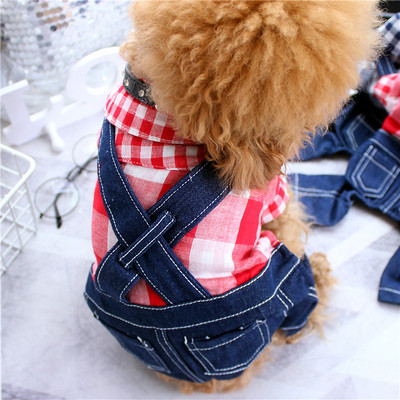 Traper kombinezon za pse s kariranom košuljom