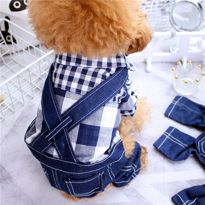 Traper kombinezon za pse s kariranom košuljom