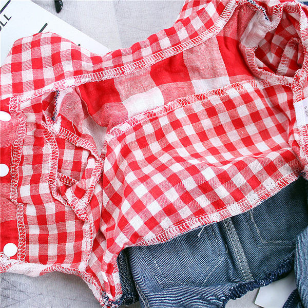 Traper kombinezon za pse s kariranom košuljom