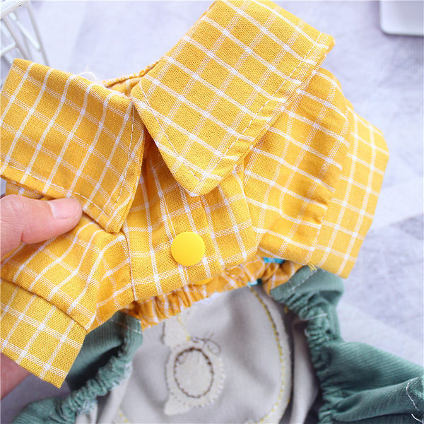 Salopeta de vara pentru caini cu guler si aplicatie