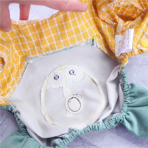 Salopeta de vara pentru caini cu guler si aplicatie