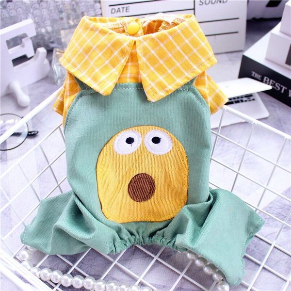 Salopeta de vara pentru caini cu guler si aplicatie