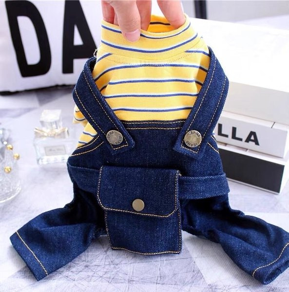 Salopeta din denim pentru caini