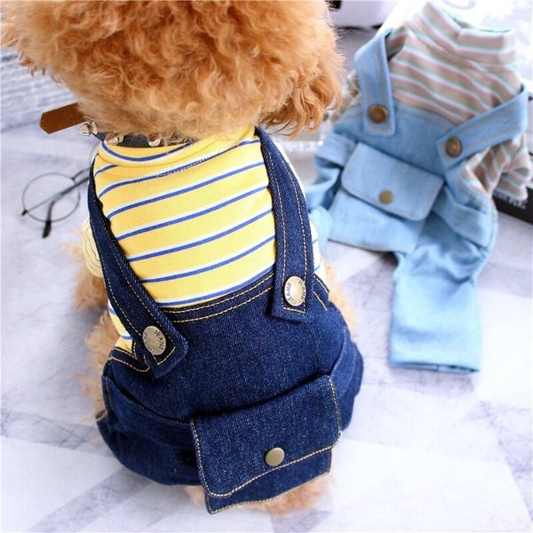 Salopeta din denim pentru caini