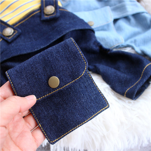 Salopeta din denim pentru caini