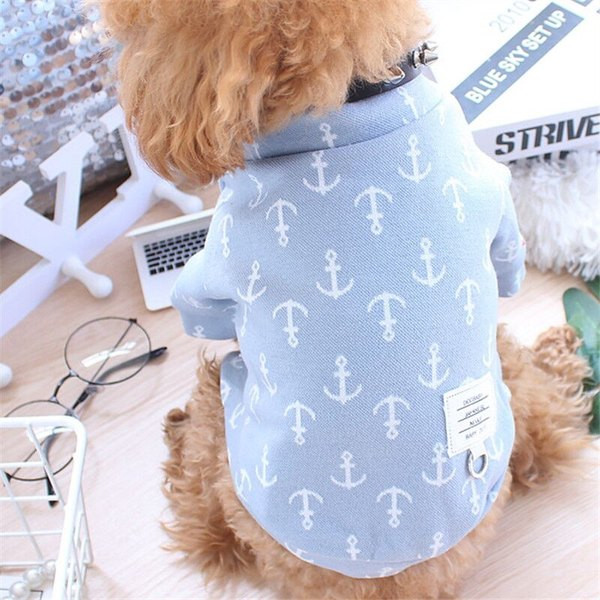 Bluză cu imprimeu ancoră pentru câini