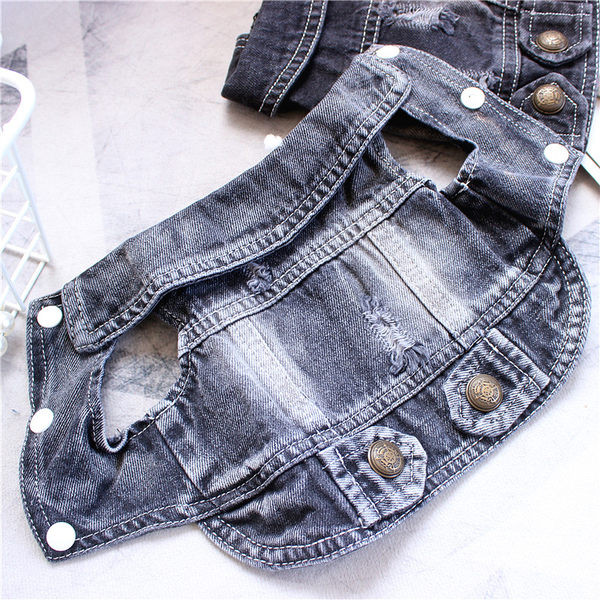 Kahes värvitoonis teksavest koertele