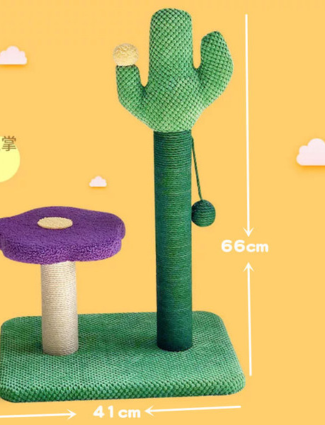 Puidust ja sisalist topeltkraabits kassidele