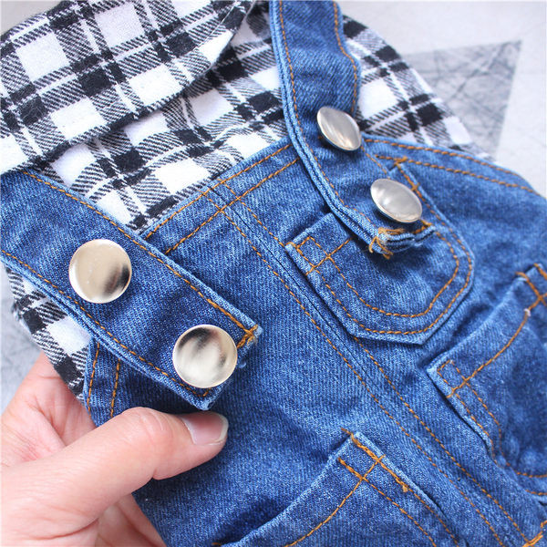 Salopete din denim pentru câini