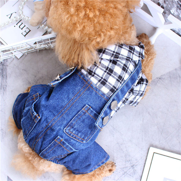 Salopete din denim pentru câini