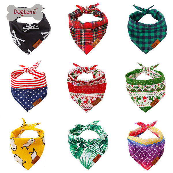 Eșarfă triunghiulară din bumbac pentru câini