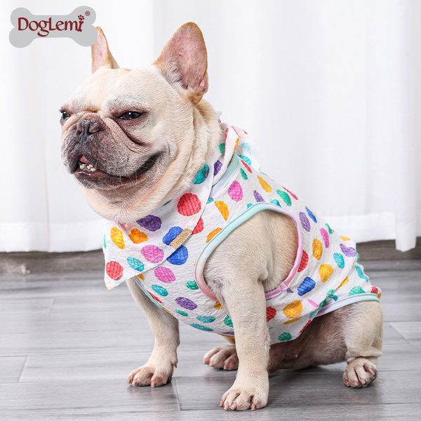 Top din bumbac cu puncte pentru câini