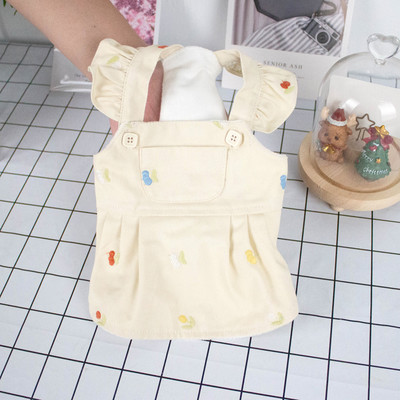 Rochie pentru caini cu bucle si broderie