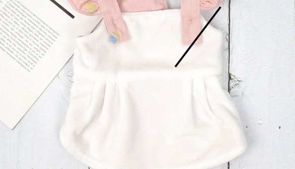 Rochie pentru caini cu bucle si broderie