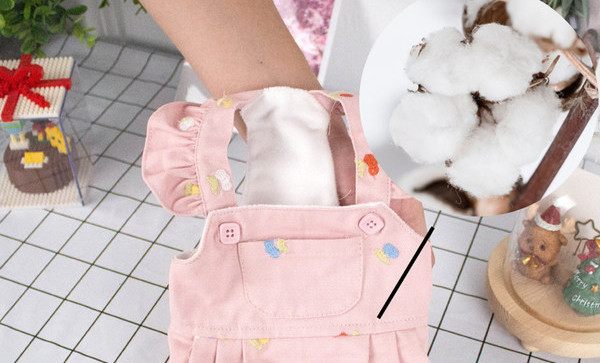 Rochie pentru caini cu bucle si broderie