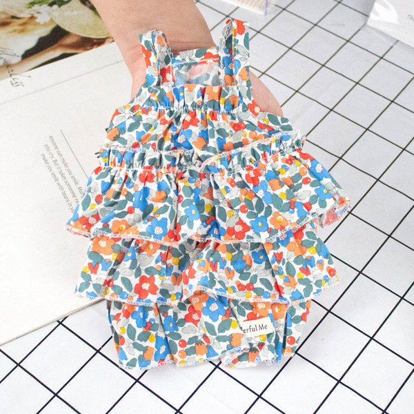 Rochie cu model floral - pentru caini