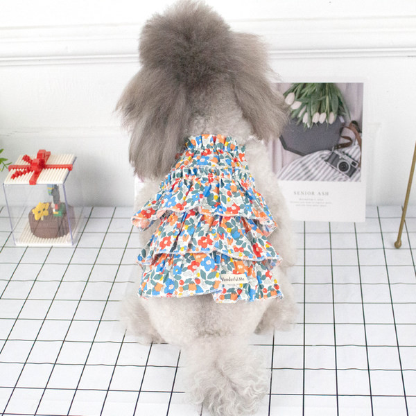 Rochie cu model floral - pentru caini