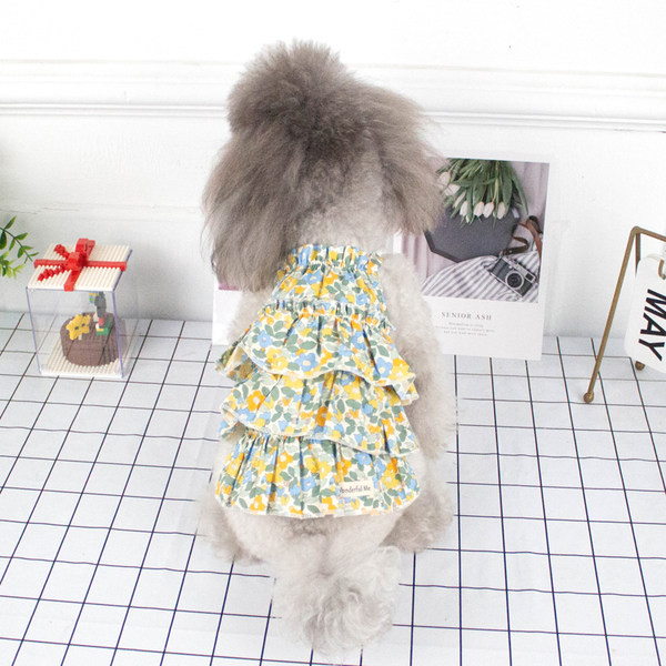 Rochie cu model floral - pentru caini