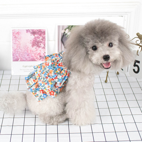 Rochie cu model floral - pentru caini