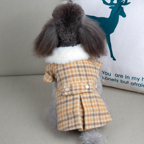 Palton cald in carouri pentru un caine