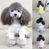 Prugasti pamučni kombinezon za pse