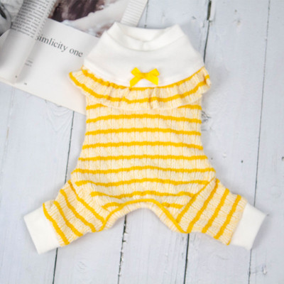 Prugasti pamučni kombinezon za pse