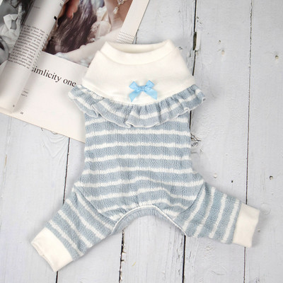 Prugasti pamučni kombinezon za pse