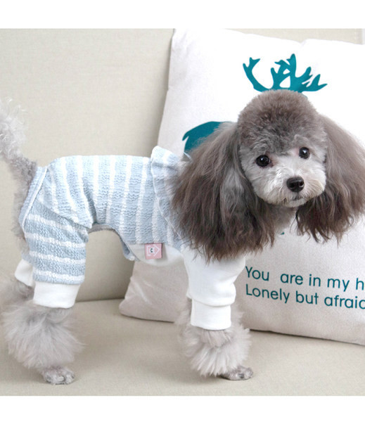 Prugasti pamučni kombinezon za pse